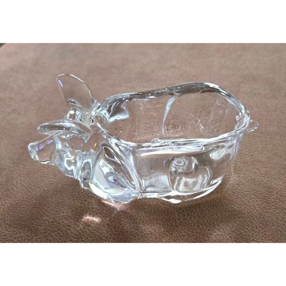 Vintage Pig Crystal d’ Arques Durand Glass Dish Glass Candy Dish. Nut Bowl - Picture 1 of 5